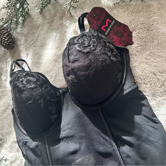 Maidenform Extra Sexy Embroidered Lace Merry Widow DM1117 34D NWT - Picture 4 of 6